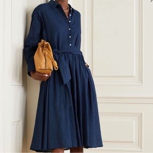 Alex Mill Indigo Camilla Dress Blue Cotton and Linen Medium